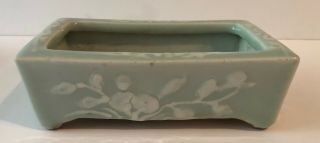 Chinese Antique Celedon Slipware Jardiniere Bulb Planter Pot Bonsai Porcelain