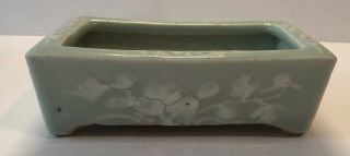 Chinese Antique Celedon Slipware Jardiniere Bulb Planter Pot Bonsai Porcelain 3