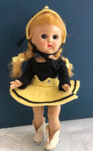 Vintage Vogue Slw Ginny Doll In A 1957 Tagged Complete Skating Outfit