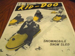 1970 Vintage Kid Doo Snowmobile Toy Brochure Ski Doo