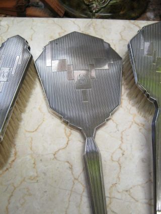 Complete dressing room brush set,  with mirror and comb,  1907,  Davis,  Moss & Co 2