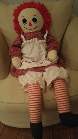 Huge 45 Inch Vintage Raggedy Ann Doll