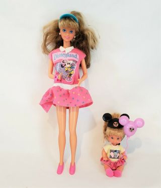 Vintage 1989 Mattel Barbie Doll Heart Family Visits Disneyland Mom And Girl