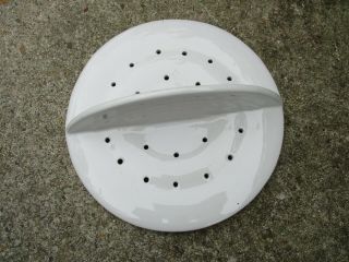 An Antique White Ironstone Dairy Strainer Drainer With Handle - Grimwade.