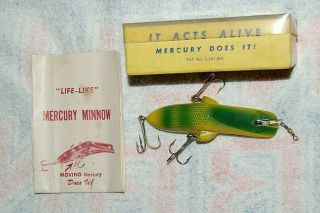 Vintage Longfellow " Mercury Minnow " Lure
