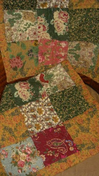 Greenland Home Antique Chic 2 Quited Standard Pillow Shams Floral Patchwork