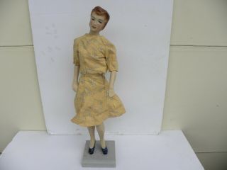 Vintage 1940s Latexture Fashion Doll With One Dress And Stand (about 21 " Tall)