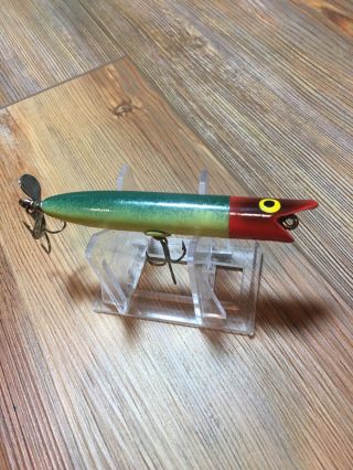 Vintage Fishing Lure Wood’s Manufacturing Poppa Doodle Tough Color Old Bait