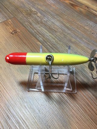 Vintage Fishing Lure Wood’s Manufacturing Poppa Doodle Tough Color Old Bait 4