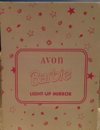 Vintage 1996 Barbie Light Up Mirror With Two Drawers Avon