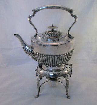 A Fine Small 19th Century Silver Plated Spirit Kettle By James Deakin
