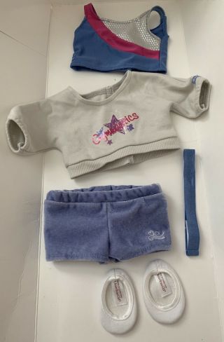American Girl 2 - In - 1 Gymnastics Practice Outfit For Dolls,  Full Set,  Euc,  No Box