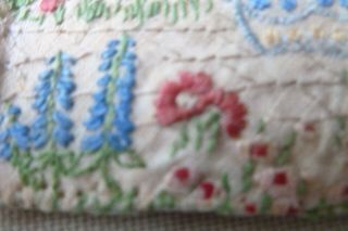 Vintage crinoline lady small embroidery fabric in Scandinavian vintage frame 5