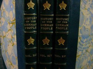 Noblespirit {3970}antique " History Of The German People " Vols 13 - 15