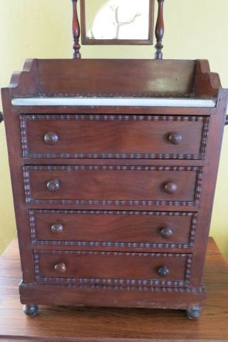 Antique American Victorian Salesman Sample Dresser 2