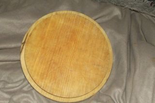 ANTIQUE ENGLISH CARVED BREAD BOARD FLOWER & LEAVES treen 6