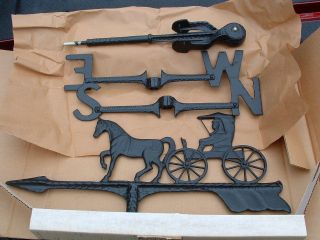 Old Century Forge Old Stock Horse & Carriage Weather Vane Made In Usa