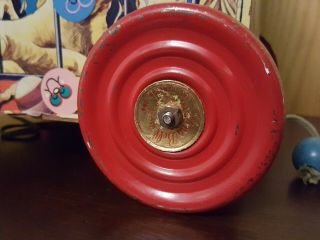 Antique Wooden Circus Wagon Pull Toy by The Gong Bell Mfg.  Co. 6
