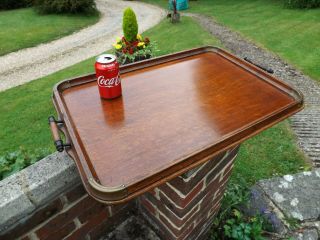 Stunning Very Large Antique Wooden Oak Butlers Serving Tray