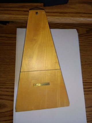 Vintage Seth Thomas De Maelzel Metronome Wind - Up Wood 9 " Tall,