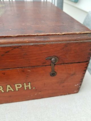Antique Edison No.  1 Mimeograph Wood Storage Box