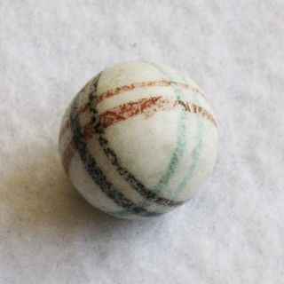 Antique Lined China Marble Helix Porcelain Clay 5/8 " -