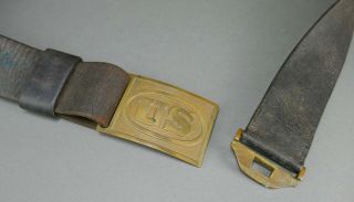 Fine Antique Indian War US Infantry Soldier Sword Utility Belt & Buckle 5