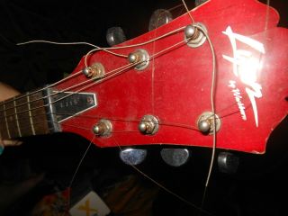 Vintage Red Electric Guitar Lyon By Washburn L115