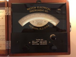 Antique Weston Portable Ac / Dc Voltmeter -