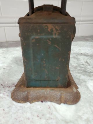 Vintage Pelouze Family Scale 24lb Old Farm House Kitchen Blue Rusty early 1900s 8
