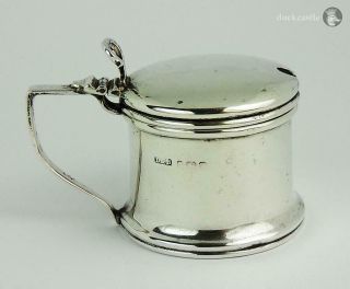 Smart George V Sterling Silver Mustard Pot Birmingham 1924 Docker & Burn