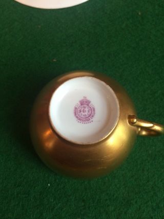 Royal Worcester Miniature Cup & Saucer Antique Signed By G H Cole 5