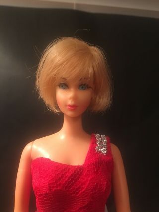 Gorgeous Vintage Mod Blonde Hair Fair Barbie Doll W/ Tnt Twist N Turn Body
