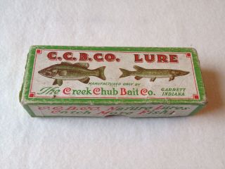 Vintage Old Wood Creek Chub Jointed Pikie 2618 Silver Flash Empty Box
