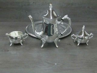 Wm Rogers And Son 4 Pc Silver Plated Coffee Set