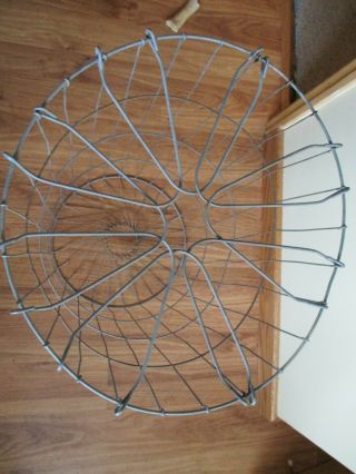 Vintage Wire Laundry Basket Industrial Metal 3