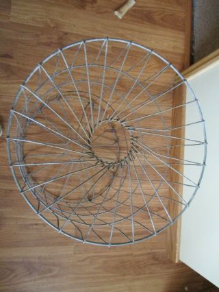 Vintage Wire Laundry Basket Industrial Metal 4