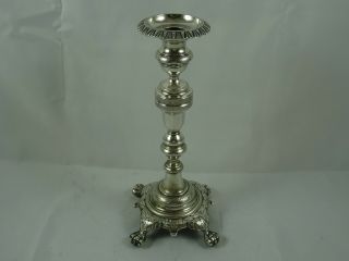 Quality Portuguese Silver Candlestick,  C1880,  344gm