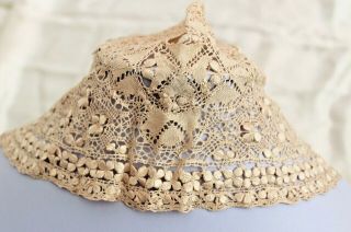 Antique Victorian Silk Maltese Bobbin Lace Baby 