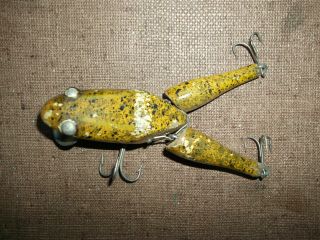 Collectible Vintage Fishing Lure - Wooden Shallow Runner Crankbait - Frog - Handmade?