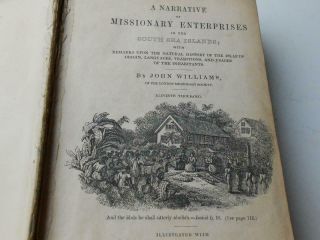 ANTIQUE TRAVEL BOOK WILLIAMS MISSIONARY ENTERPRISES SOUTH SEA ISLANDS 1838 ILLUS 2