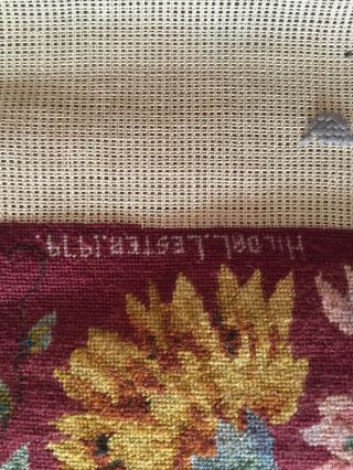 Old tapestry Queen Anne Chair Seat 4
