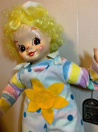 1986 Brinn ' s Limited Edition Clown August Calendar Doll Blue Polka Dot Outfit 3