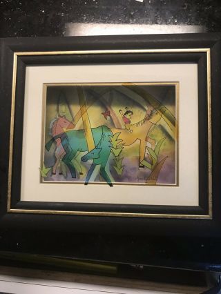 Jean Pierre Weill 3d Layered Glass Art Painting Vintage Vitreography