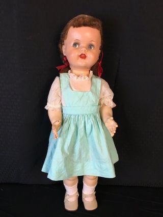 Ideal 22 " Saucy Walker Doll Flirty & Sleepy Eyes Vintage 1950s All