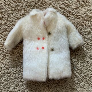 Vintage Barbie Skipper Chill Chasers White Faux Fur Coat Jacket