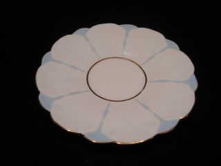 Vintage Aynsley Bone China England Butterfly Pastel Blue White Cup & Saucer Set 2
