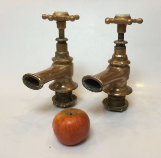 Antique Salvaged Bathroom Taps Brass By Dent And Hellyer Huge Taps