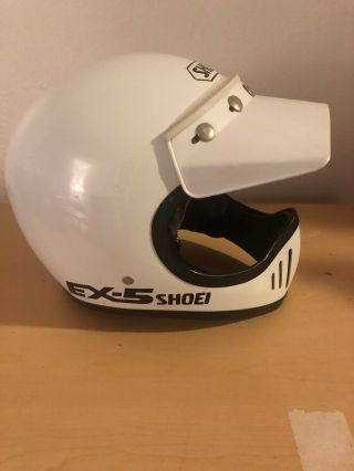 Vintage 1980 ' s SHOEI EX - 5 BMX Helmet White,  Medium 2