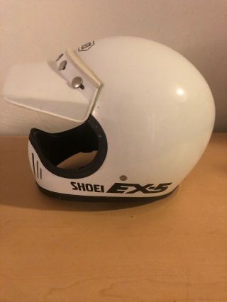 Vintage 1980 ' s SHOEI EX - 5 BMX Helmet White,  Medium 4